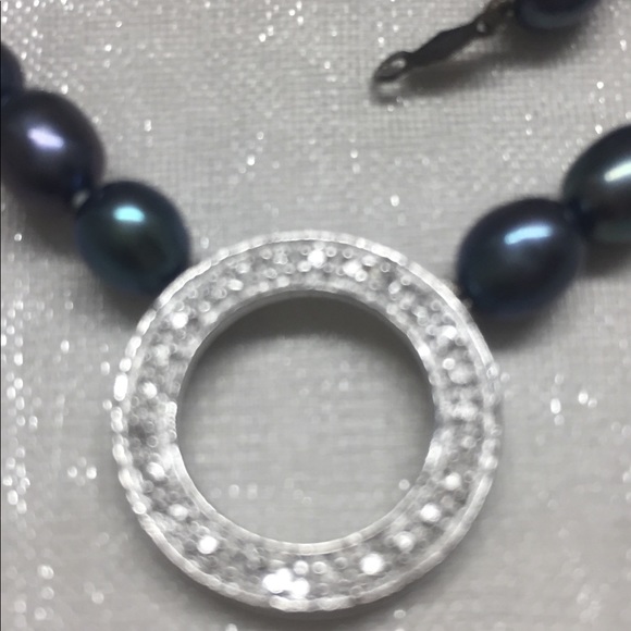 SALE✂️GENUINE PEARLS/SILVER NECKLACE - Picture 2 of 8